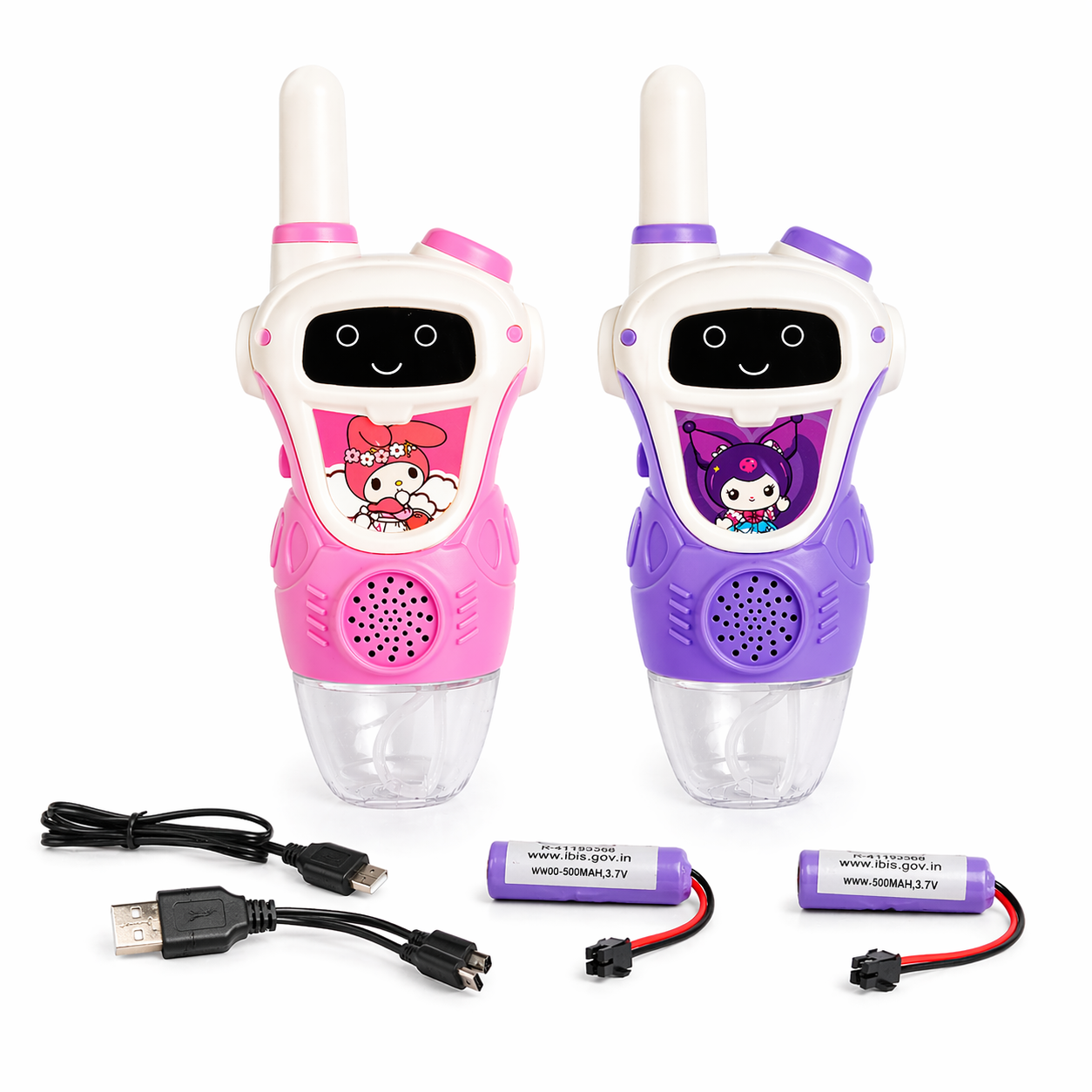 2-in-1 Intercom Bubble Machine Toy | Cartoon Handheld Bubble Toy