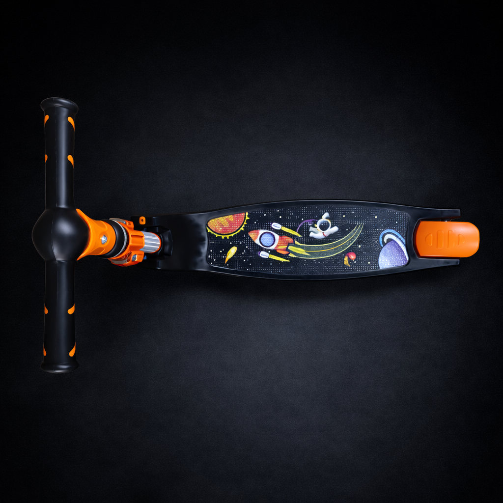 Kids Kick Scooter with Flashing LED Wheels | Adjustable 3-Wheel Scooter