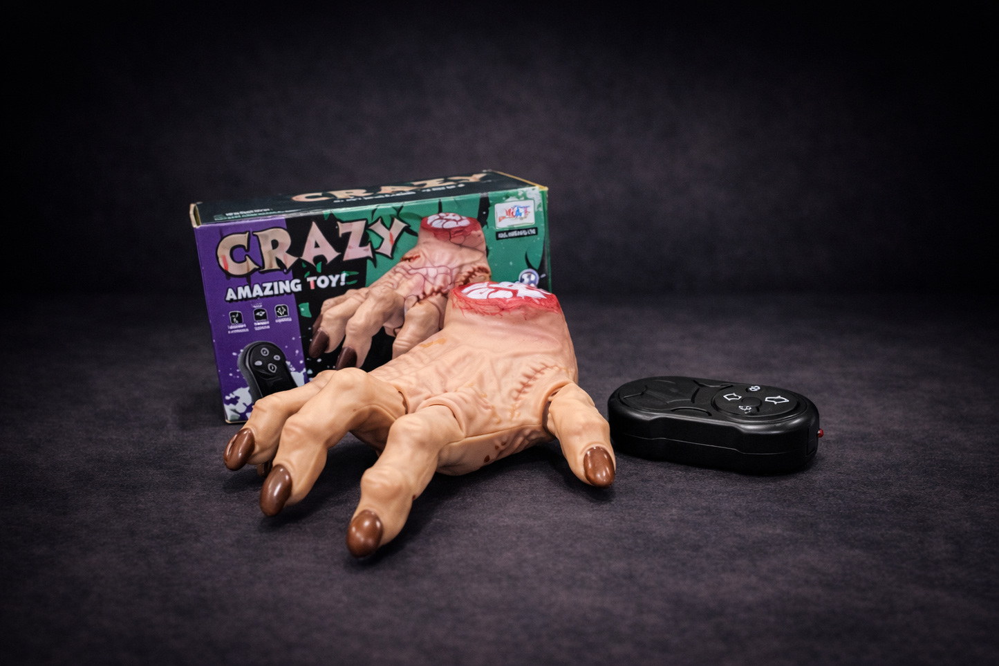 RC Crazy Zombie Hand Toy with Sound & Light – Remote Control Scary Prank Toy for Kids