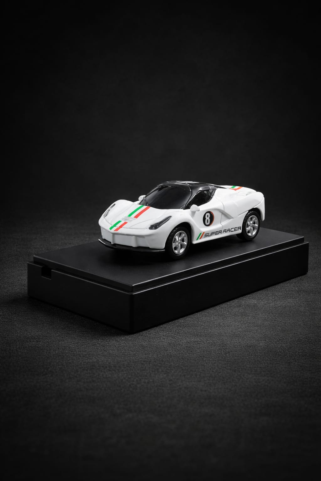1:64 Scale Mini Rc ferrari car– 2.4GHz Remote Control Racing Car with Mobile App, LED Lights & Rechargeable battery (C-Type)