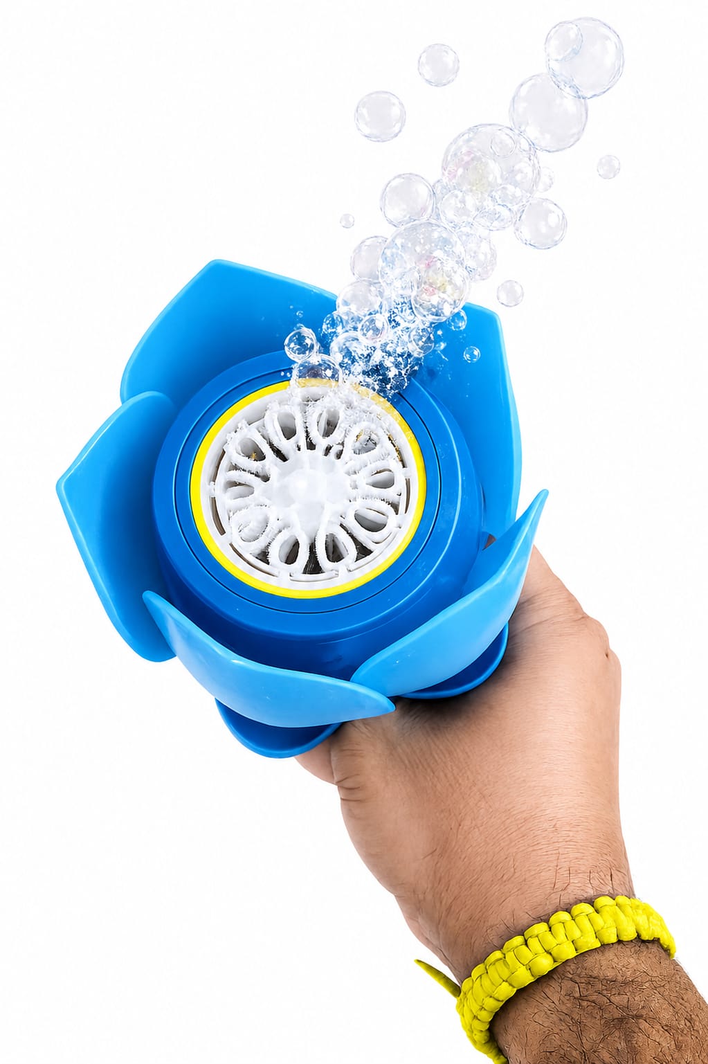 Automatic Bubble Wand Toy with LED Lights – 10 Hole Bubble Maker for Kids | Leak-Proof Electric Bubble Lotus