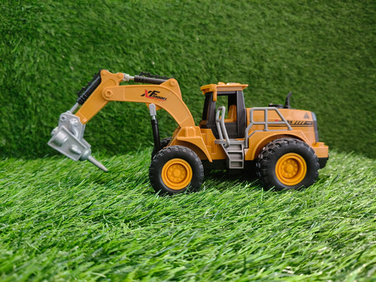 7 Channel 2.4GHz Remote Control Spray Truck Toy – RC Engineering Front Loader Construction Vehicle with Light & Spray Effect