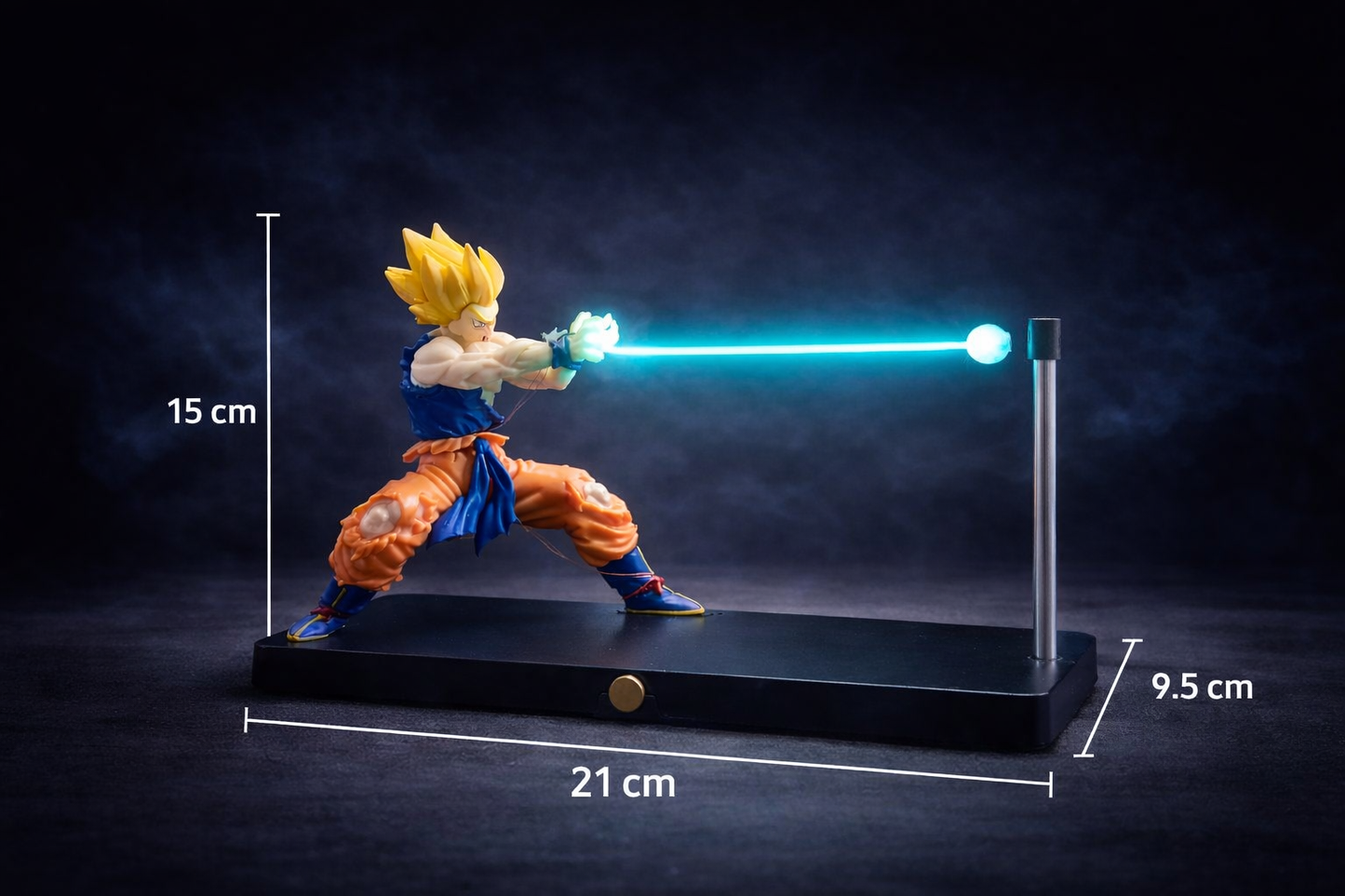 Dragon Ball Goku LED Energy Beam Lamp – Anime Night Light with Induction Switch | Super Saiyan Figure Desk Lamp