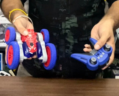 2.4GHz Deformation RC Stunt Car with Spray Mist & LED Lights | 360° Rotating Transforming Toy Car