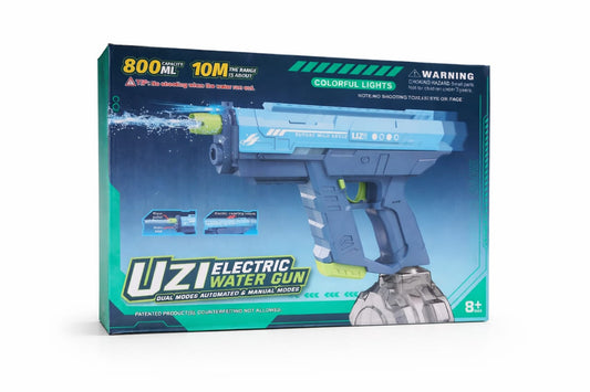 Electric Water Gun for Kids – Rechargeable Automatic Water Blaster with LED Lights, 800ml Tank, 10m Long Range
