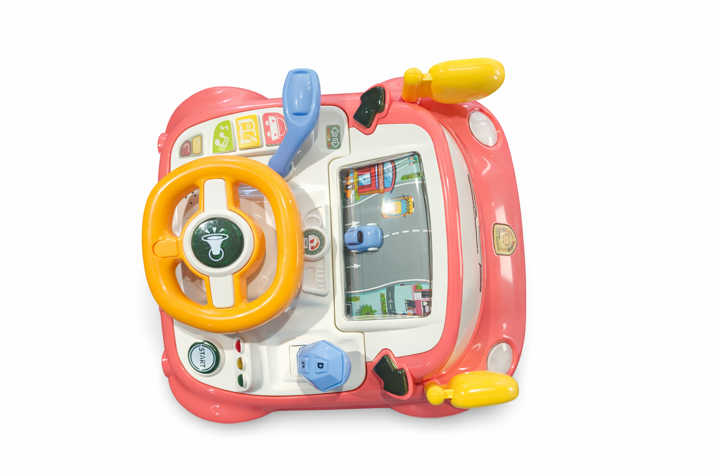 Kids Steering Wheel Driving Toy with Music & Light – Interactive Car Dashboard Pretend Play Toy for Toddlers