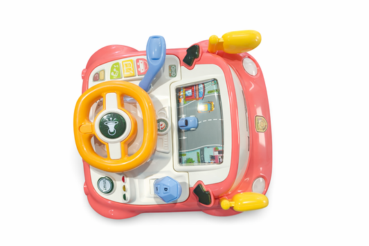 Kids Steering Wheel Driving Toy with Music & Light – Interactive Car Dashboard Pretend Play Toy for Toddlers