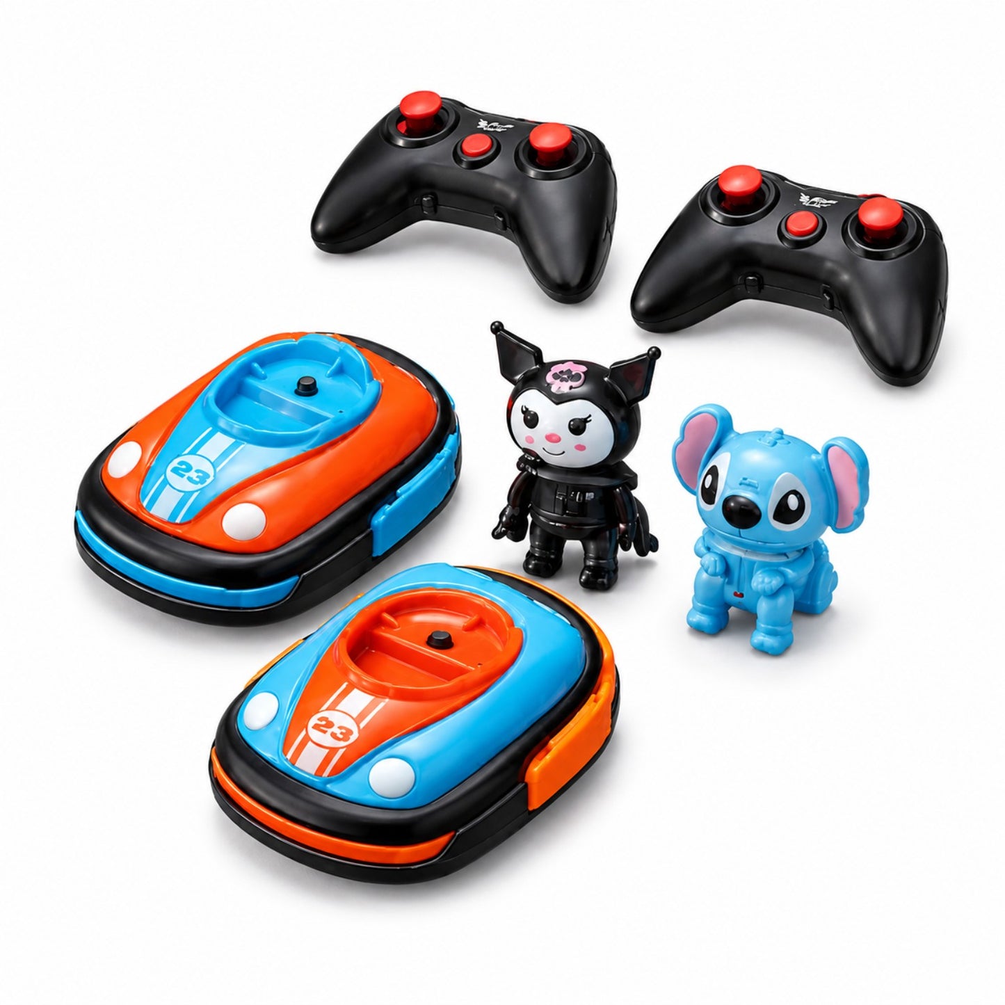 2 Player RC Bumper Car Battle Toy with Lights & Music | Remote Control Bumping Cars Game
