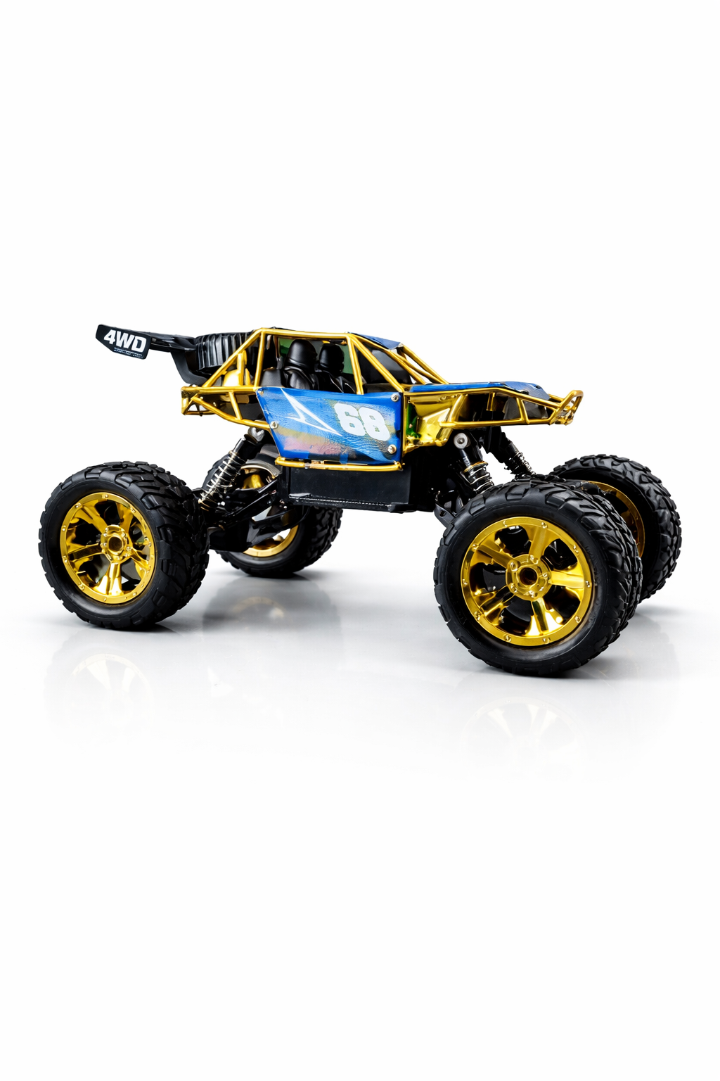 4x4 High-Speed RC Off-Road Car 30KM/H | 2.4GHz Remote Control Rock Crawler with LED Lights & Rechargeable Battery