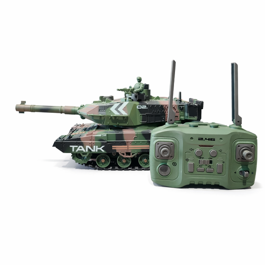 2.4GHz Remote Control Military Tank Toy with Light & Sound – RC Battle Army Tank