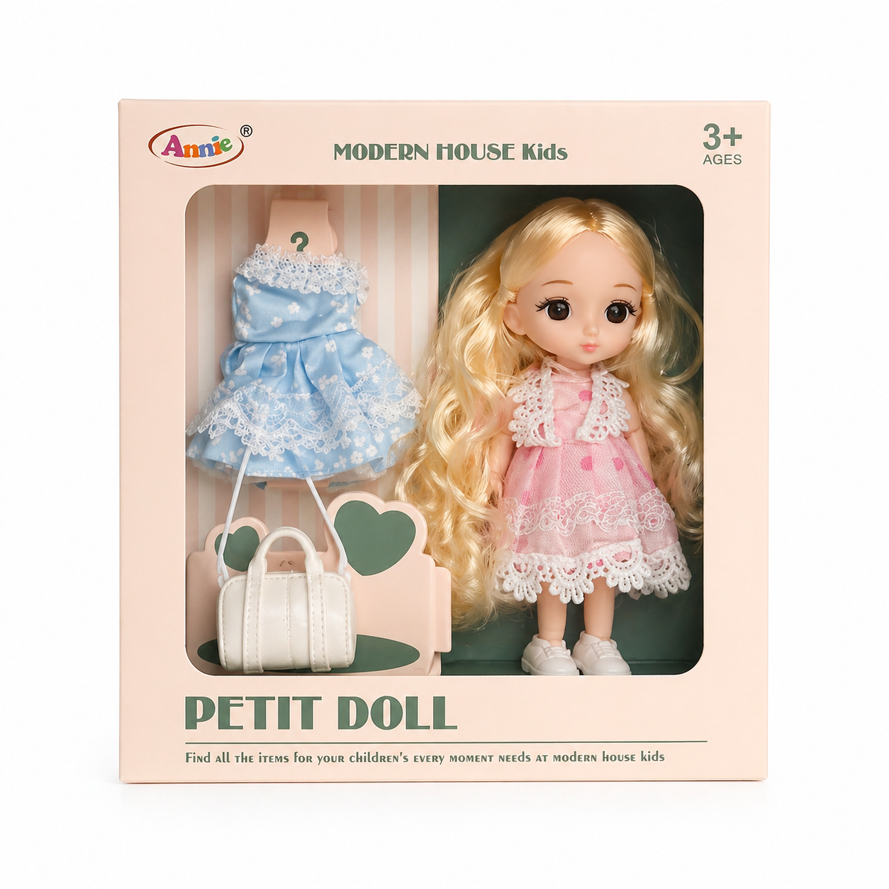Petit Doll Set for Kids with Accessories | Cute Fashion Doll Toy Gift Set for Girls (3+ Years)