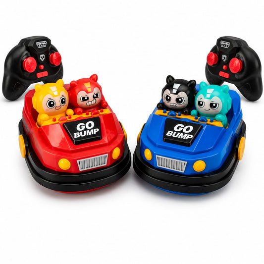 Remote Control Bumper Cars Toy Set | 2 Player RC Battle Cars with Eject Feature, Lights & Sound Effects
