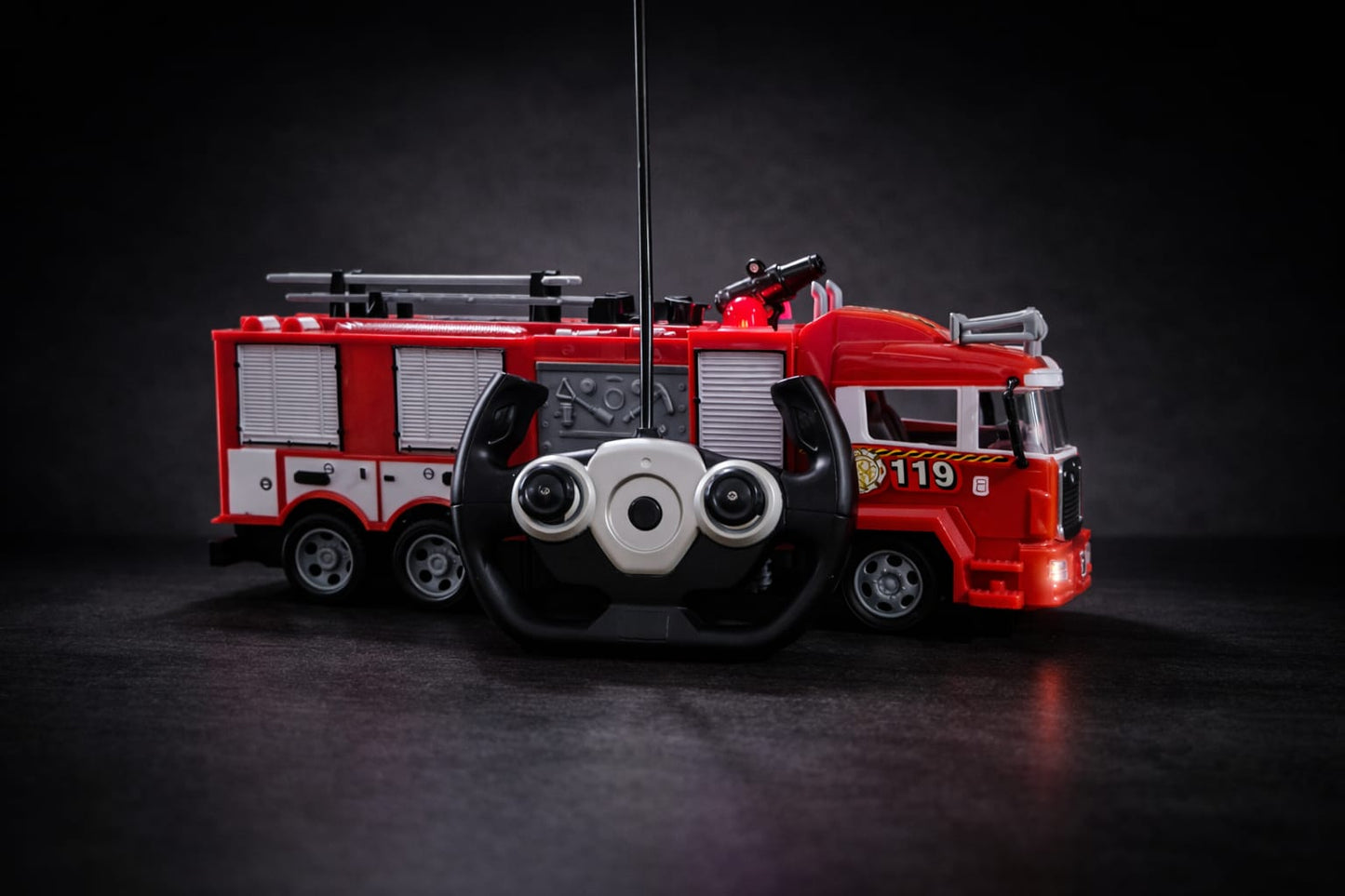 Remote Control Fire Engine Truck Toy | 5 Channel RC Fire Rescue Truck with Water Spray, Light & Sound