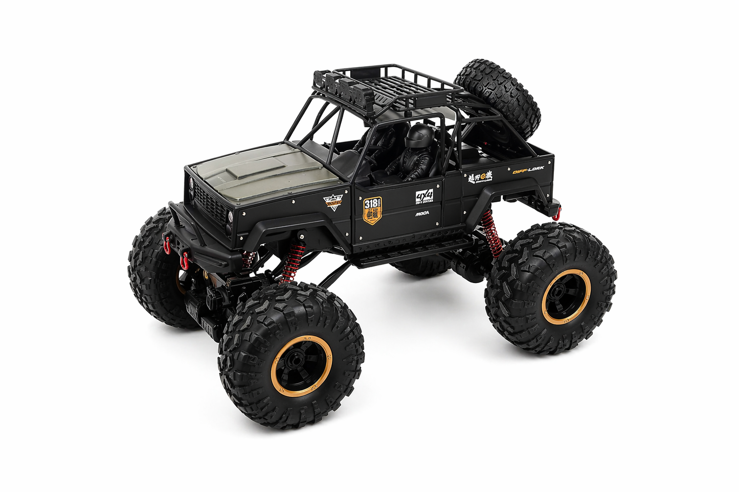 4x4 Off-Road Rock Crawler RC Car – 2.4GHz Remote Control Monster Truck with Big Tires for Kids & Adults