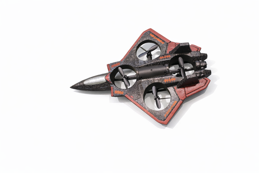 RC Fighter Plane Drone Toy with 2.4GHz Remote Control – LED Flying Airplane with 360° Stunt & Easy Landing for Kids