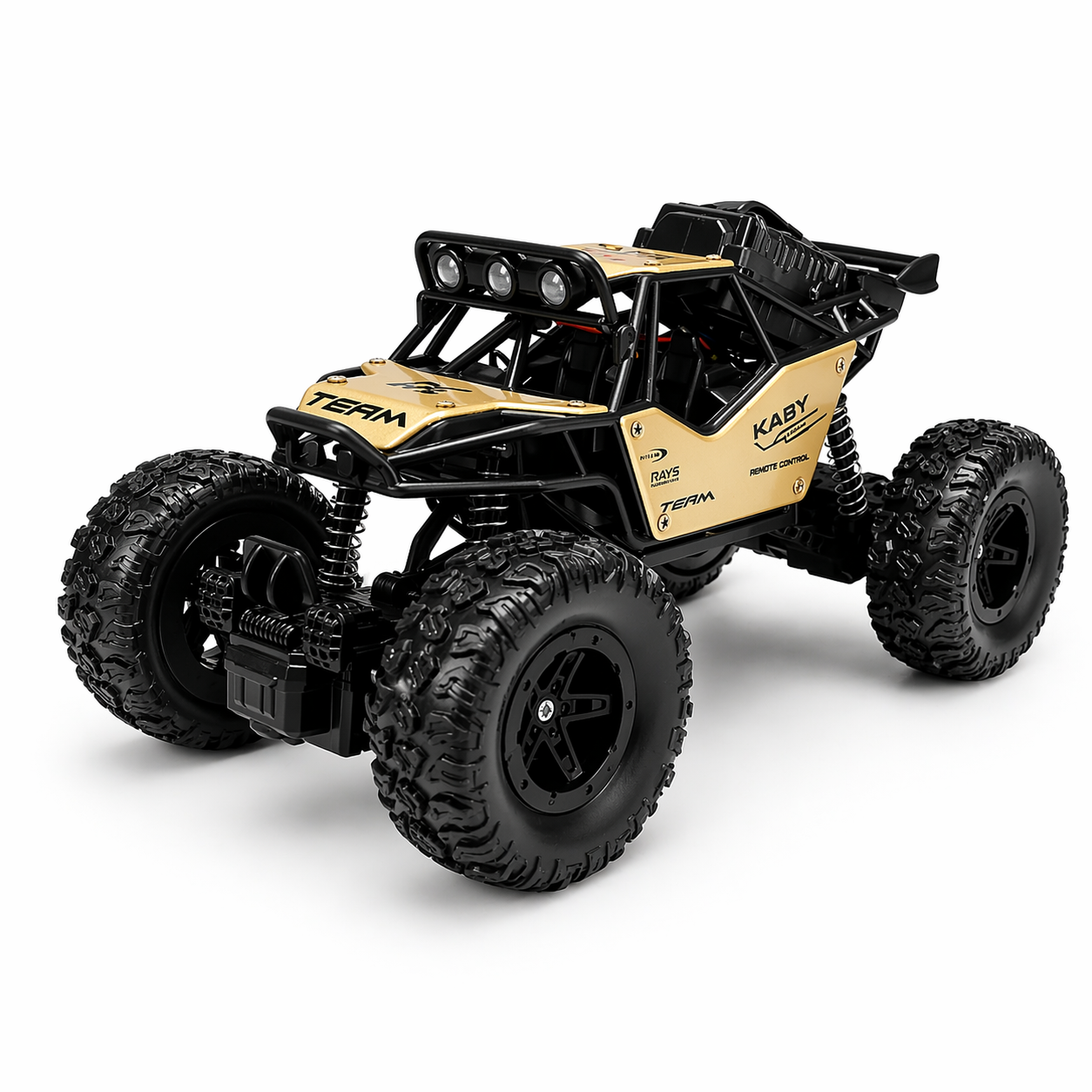 RC Rock Crawler Off-Road Remote Control Car 1:18 Scale Alloy Toy with Spray & LED Lights(C Type Charging)