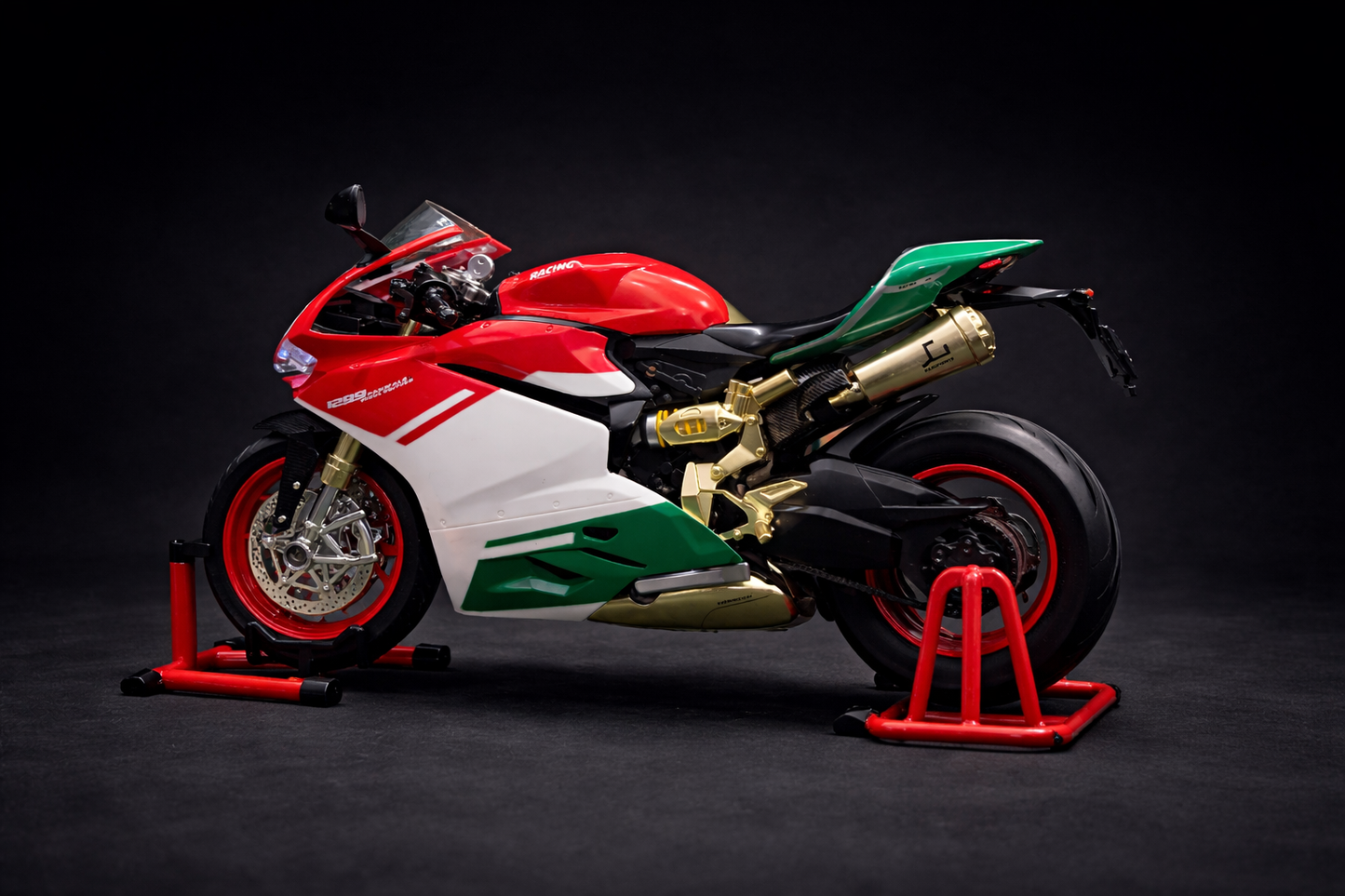 Electric Toy Racing Bike with Sound, Light & Spray Effect | Collectible Motorcycle Toy with Rotating Wheels & One-Click Start