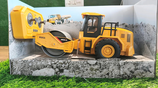 MOKA 2.4GHz Remote Control Road Roller Toy – 4 Channel RC Engineering Construction Vehicle for Kids