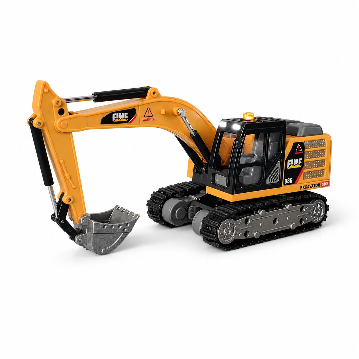Mini JCB 1:64 RC Engineering Excavator Toy | 2.4GHz Remote Control Construction Vehicle with Lights & Music for Kids