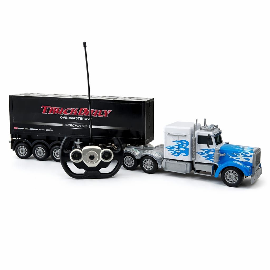 RC Truck Super Speed Toy Trailer | Big Size Container Truck Toy  | 3+ Ages Heavy Duty Toy Truck with Trailer