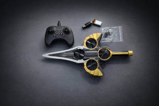 2.4GHz Remote Control Flying Sword Drone Toy with LED Lights & 360° Rolling Stunt |