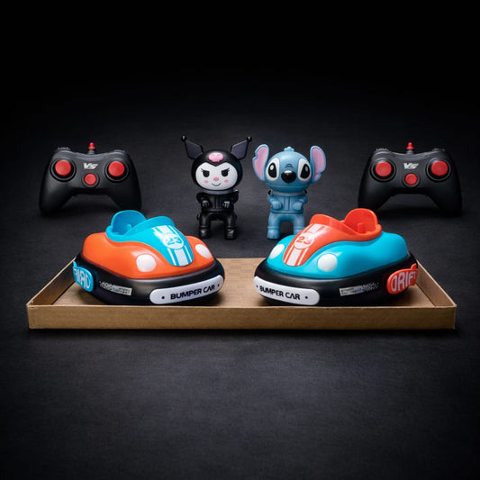 2 Player RC Bumper Car Battle Toy with Lights & Music | Remote Control Bumping Cars Game