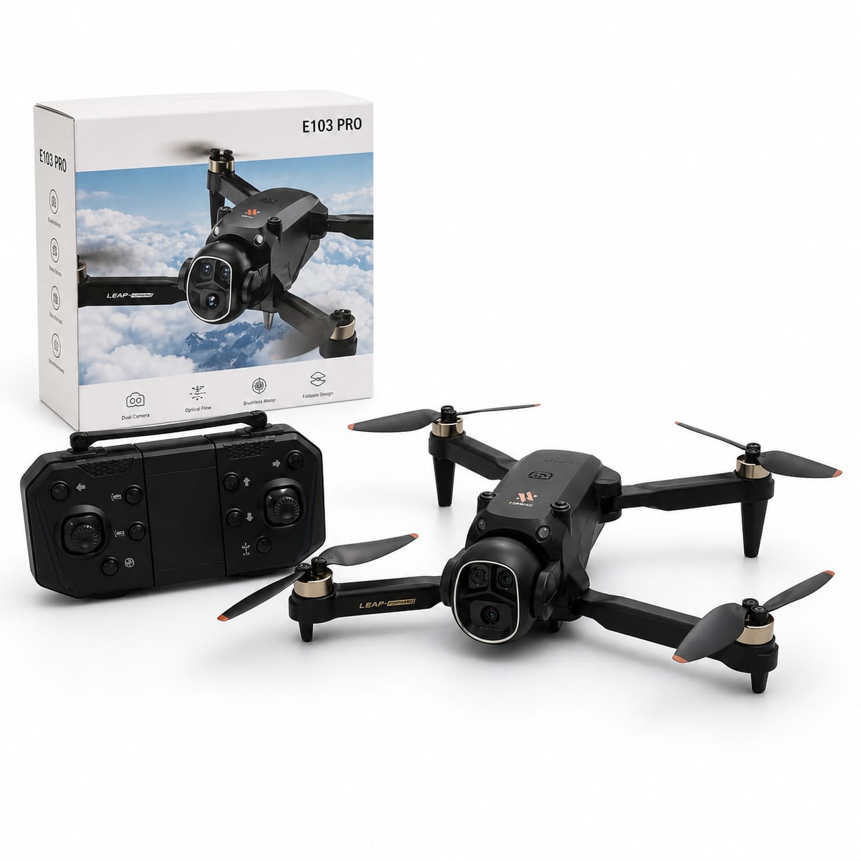E103 PRO Foldable Drone with HD Camera, Gesture Control, 360° Flip, Optical Flow Positioning & Remote Control Quadcopter