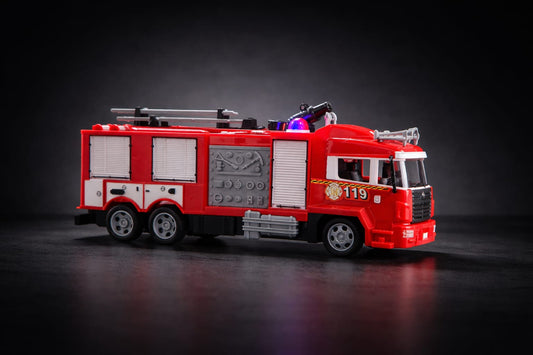Remote Control Fire Engine Truck Toy | 5 Channel RC Fire Rescue Truck with Water Spray, Light & Sound