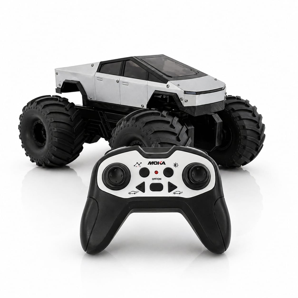 MOKA 4WD Amphibious RC Rock Crawler Car – Waterproof Remote Control Off-Road Monster Truck with LED Lights & Shock Suspension