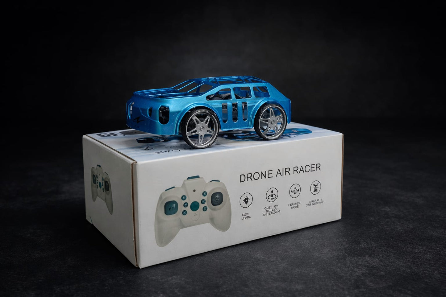 Flying Car RC Drone | 2-in-1 Remote Control Flying & Racing Car Toy with LED Lights