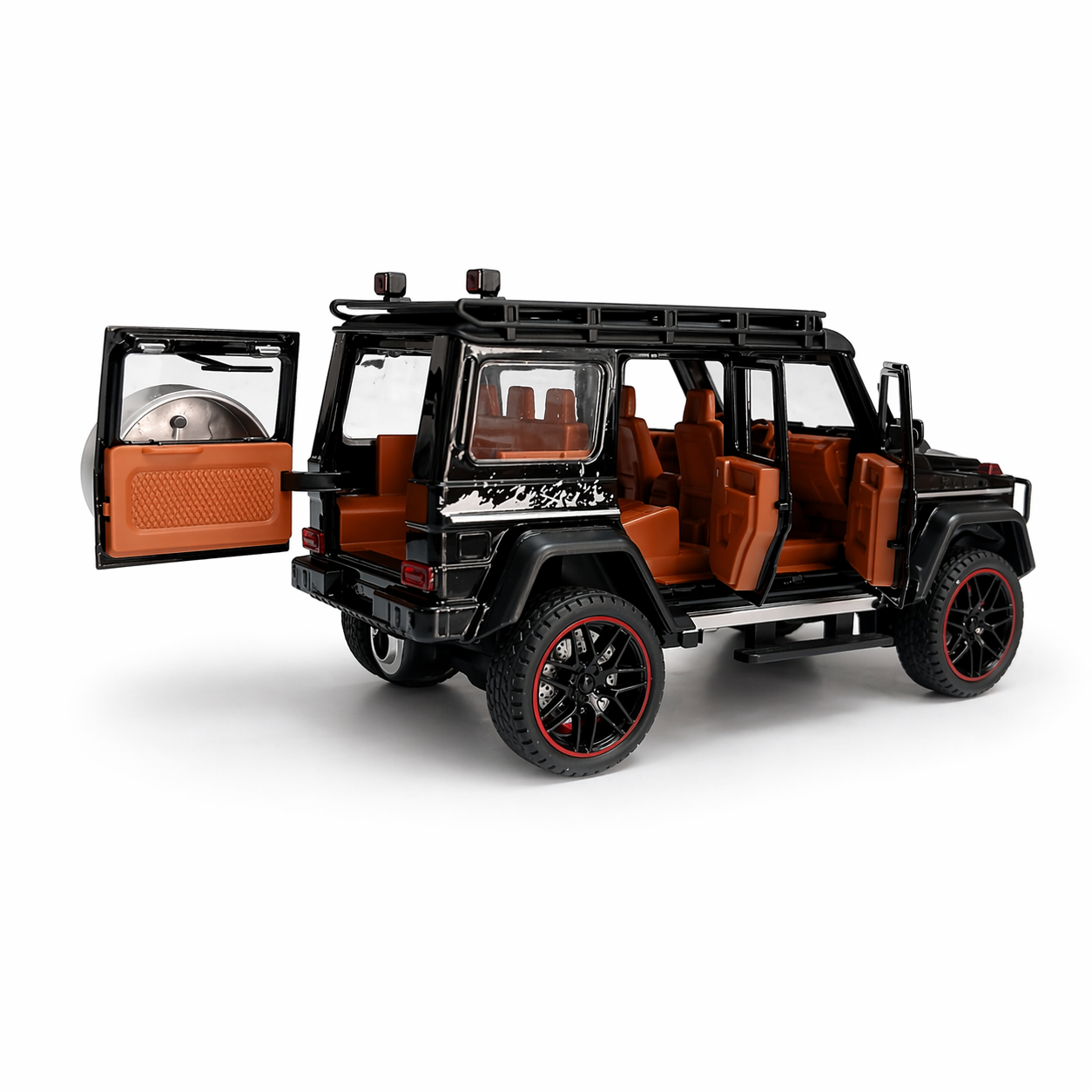 1:22 Scale 4WD Off-Road RC G Wagon Die Cast Model Car – 2.4GHz Remote Control SUV with Lights & Openable Doors