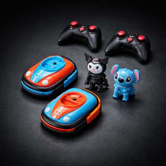 2 Player RC Bumper Car Battle Toy with Lights & Music | Remote Control Bumping Cars Game