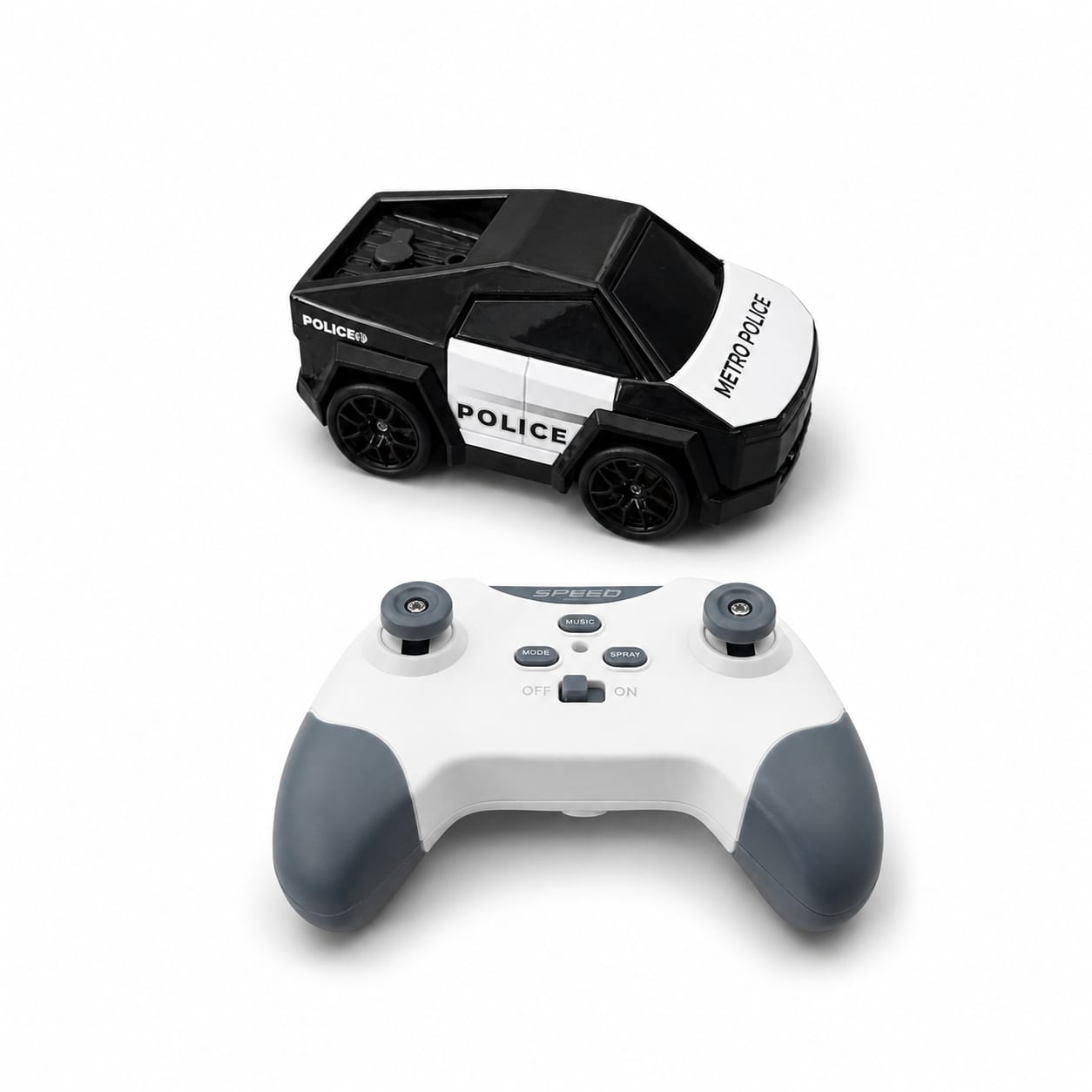 Drift RC Police Car Toy – Remote Control Drifting Car with Spray Effect, Follow & Escape Mode for Kids