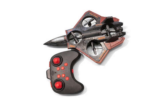 RC Fighter Plane Drone Toy with 2.4GHz Remote Control – LED Flying Airplane with 360° Stunt & Easy Landing for Kids