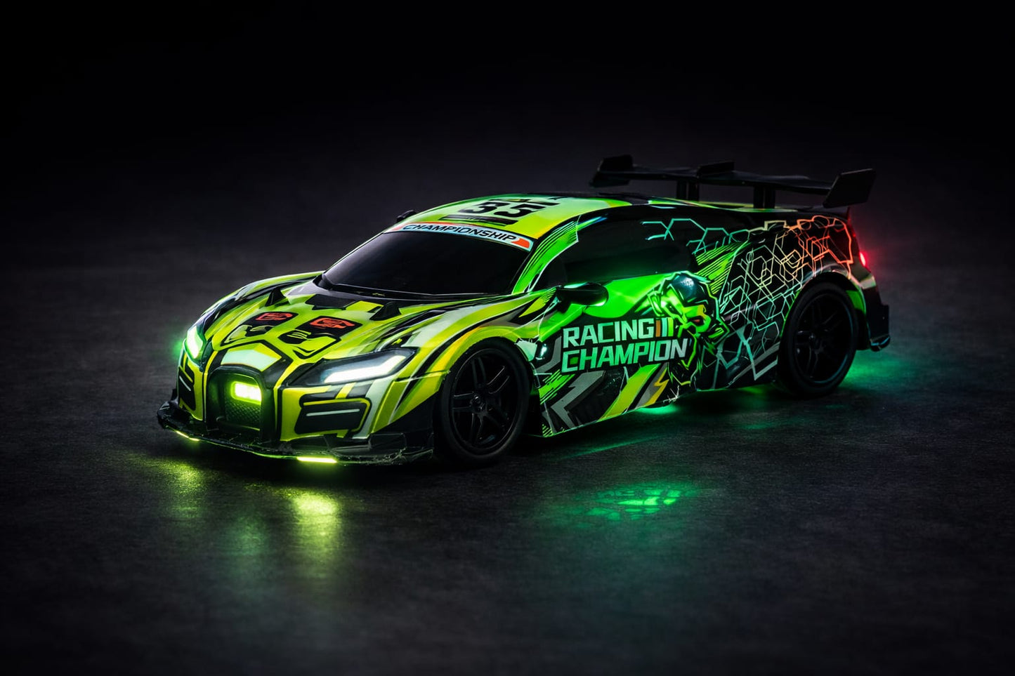 Transparent Racing RC Car with LED Lights & 2.4GHz Remote Control | Electric Speed Car