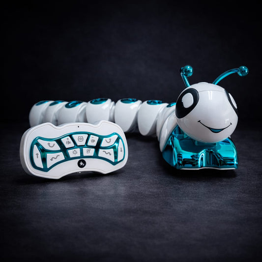 Fingerprint Sensing RC Crawler Robot Toy with Lights & Music | Smart Walking Caterpillar Toy