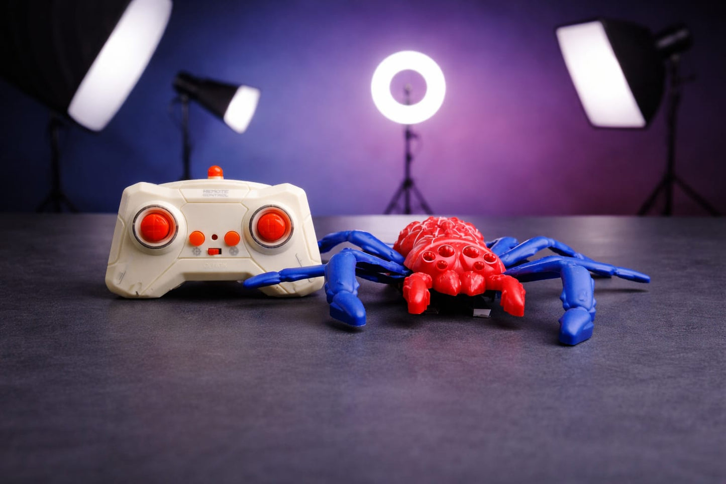 Remote Control Wall Climbing Spider Toy with LED Lights | 360° Rotating Spider Toy