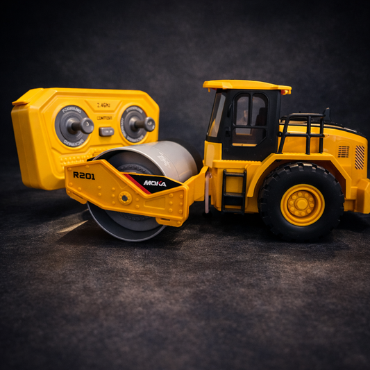 MOKA 2.4GHz Remote Control Road Roller Toy – 4 Channel RC Engineering Construction Vehicle for Kids