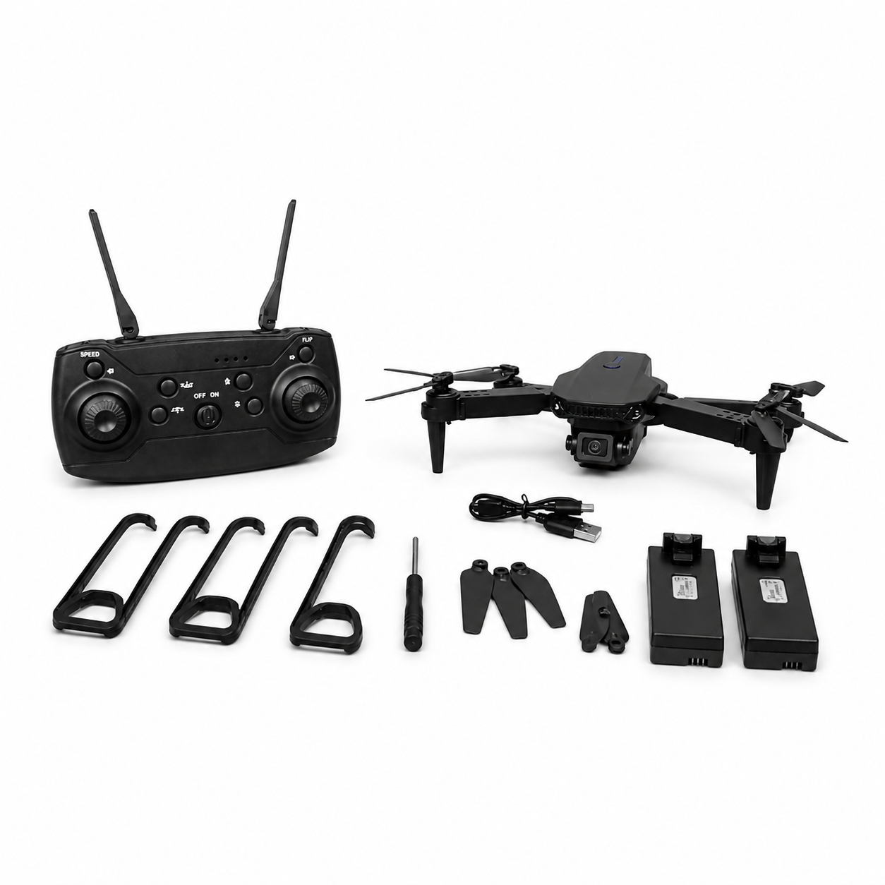 E88 Foldable Drone with 4K HD Camera, Dual Battery, App Control, 360° Flip & Altitude Hold RC Quadcopter
