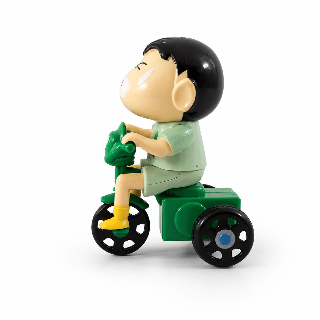 Cartoon Shinchan Tricycle Toy – Cute Cycling Boy Figure | Funny Desk Toy