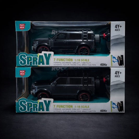 1:18 Rock Rover Off-Road RC Car with Lights & Spray Effect | Remote Control SUV Toy