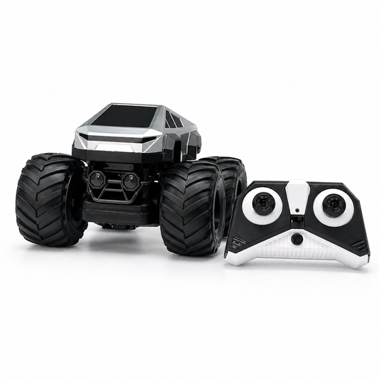 4WD Stunt RC Car with LED Lights – 360° Rotating Remote Control Off-Road Toy Car for Kids( C type charging)