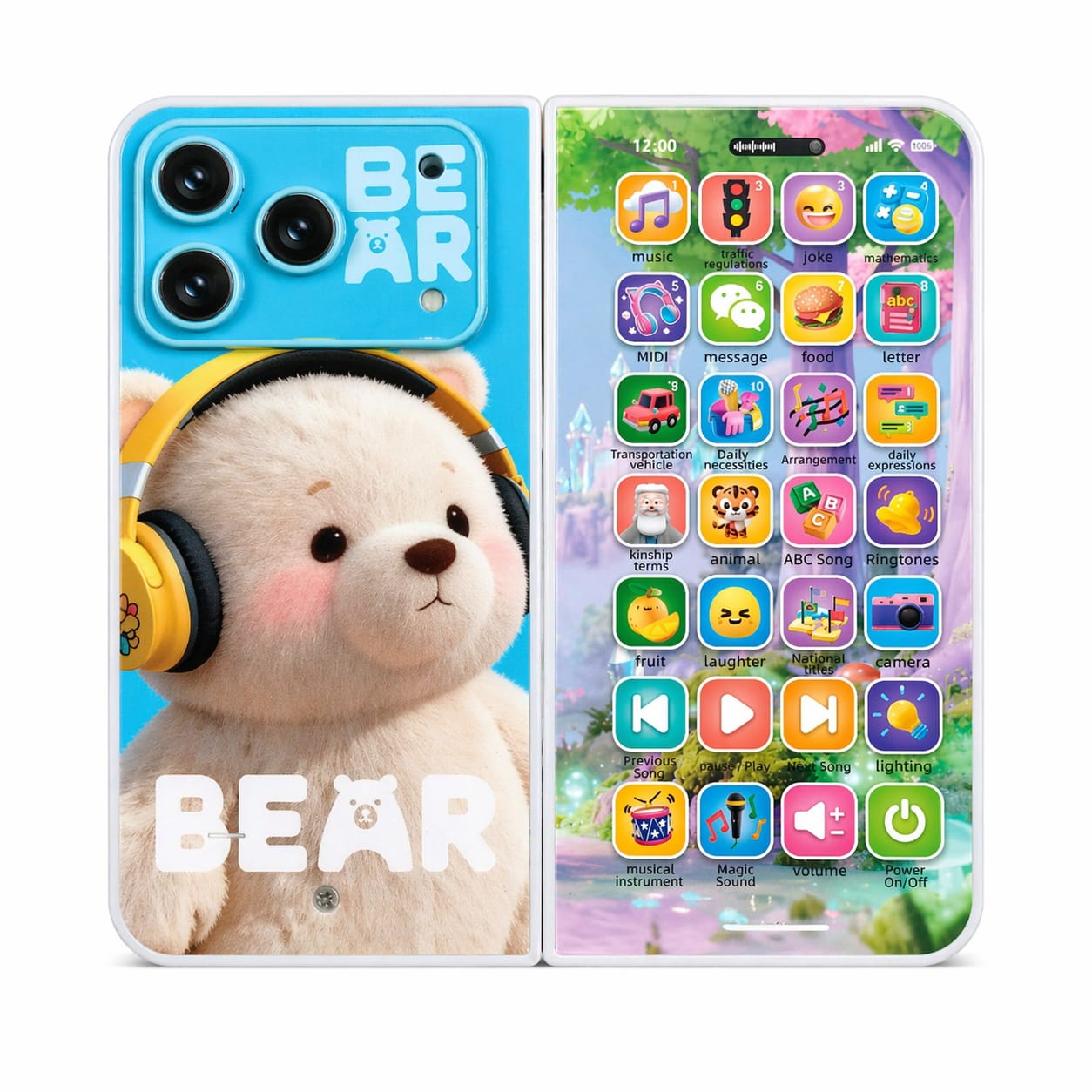 Foldable Phone Toy for Kids with 92 Learning Keys | Educational Smart Phone Toy | Kids Learning Toy with Music, Maths & English Activities