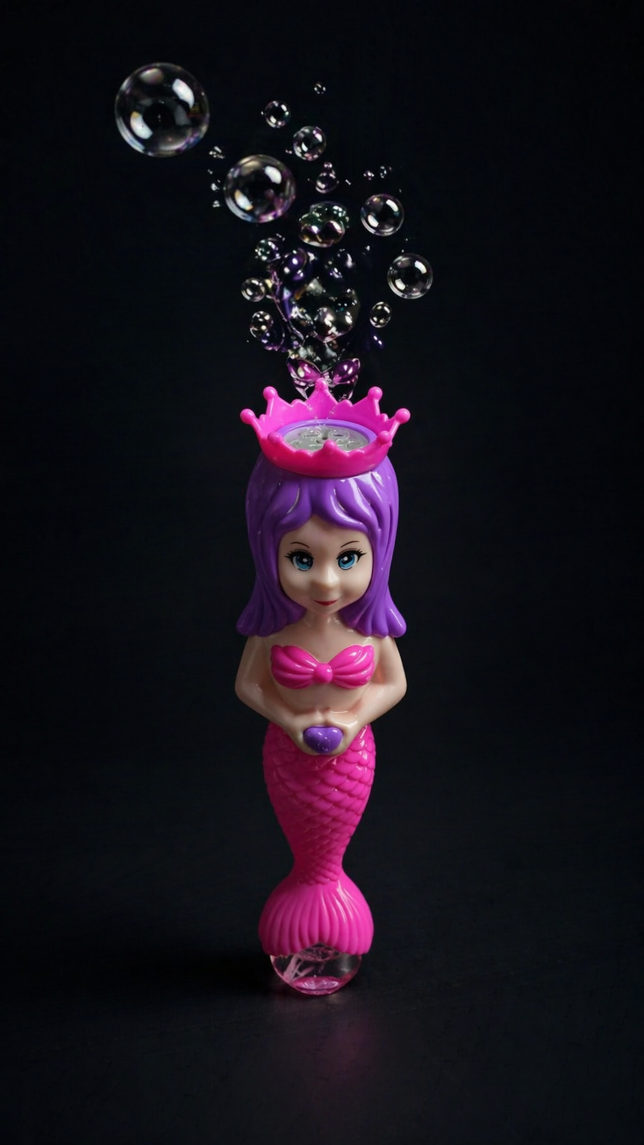 Mermaid Bubble Wand Toy for Kids with Light & Automatic Bubbles | Electric Bubble Maker (6 Holes) |