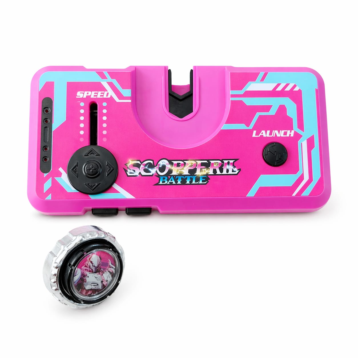 Scoper Electric Battle Beyblade Set with Launcher & Arena | High-Speed Spinning Battle Top Toy