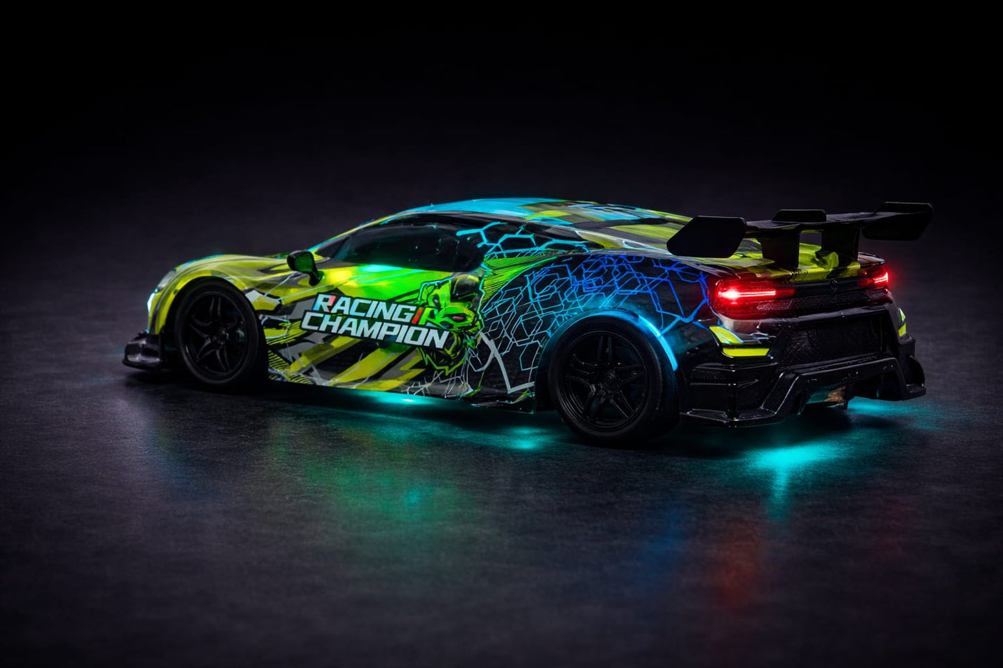 Transparent Racing RC Car with LED Lights & 2.4GHz Remote Control | Electric Speed Car