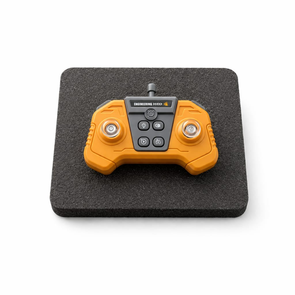 Mini Metal RC+ App Control Engineering Forklift Toy for Kids | 2.4GHz RC Construction Vehicle with Lights, Music & USB Rechargeable Battery