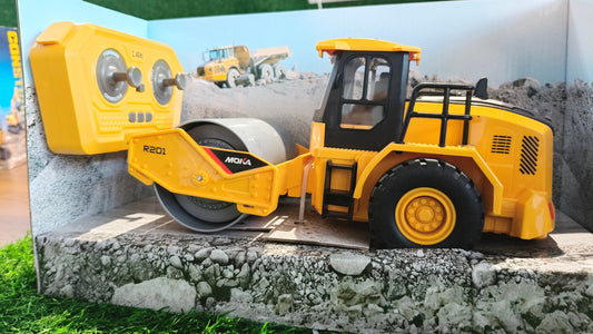 MOKA 2.4GHz Remote Control Road Roller Toy – 4 Channel RC Engineering Construction Vehicle for Kids