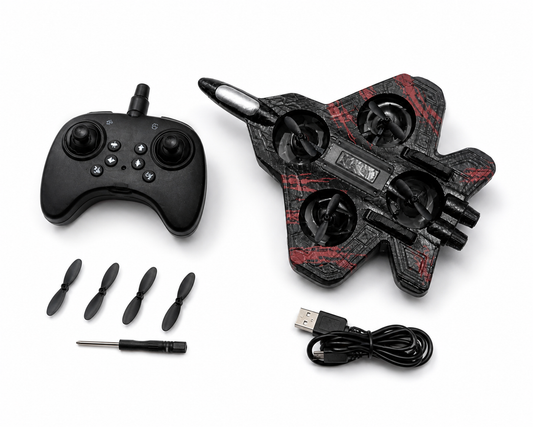 X25 Fighter Aircraft Drone Toy – Hand Gesture / Gravity Control RC Drone with 360° Roll & LED Lights