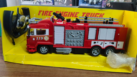 Remote Control Fire Engine Truck Toy | 5 Channel RC Fire Rescue Truck with Water Spray, Light & Sound